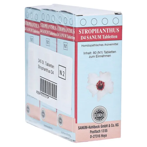 Strophanthus D 4 Sanum Tabletten 240 ST - Homöopathisches Arzneimittel zur Unterstützung bei Herzschwäche und Erwartungsangst. Ideal für eine sanfte Behandlung ohne Nebenwirkungen.