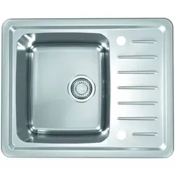 Alveus Galeo Edelstahl-Spüle 615x500 mm mit Ablaufbedienung - Hochwertige Edelstahl-Spüle Galeo mit flexibler Abtropffläche. Ideal für den Oberbau, mit praktischer Exzenterbedienung und umfangreichem Zubehör für eine einfache Montage.