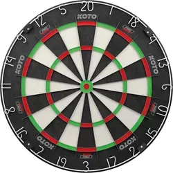 KOTO King Pro Dartscheibe – Offizielle Turniermaße mit Slim Wire Technologie - Erleben Sie die KOTO King Pro Dartscheibe, gefertigt aus hochwertigem Sisal. Mit innovativer Klammertechnik und drehbarem Zahlenring für längere Lebensdauer und bessere Trefferquote. Ideal für Profi-Spieler!