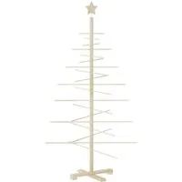vidaXL Weihnachtsbaum Holz zum Schmücken 150 cm - Nussknacker - Langlebiger Weihnachtsbaum aus massivem Kiefernholz, ideal zum individuellen Schmücken für eine festliche Atmosphäre in deinem Zuhause.