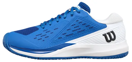 Wilson Herren Rush PRO ACE Tennisschuh - Deja Vu Blue/White/Black, 44 EU - Tennisschuhe für Hart- und Sandplätze, ideal für schnelle Bewegungen. Maximale Fußgewölbeunterstützung und Komfort durch Ortho Lite EVA-Pads. Langlebiges Duralast-Gummi für lange Haltbarkeit.