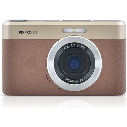 KODAK Digitalkamera Pixpro C1 - Stilvolle Kompaktkamera mit 13MP - Kompaktkamera mit 13 Megapixeln und lichtstarkem 26 mm F2.0-Objektiv. Klappbares 2,8' Display für kreative Aufnahmen und 1080p Full-HD-Videos. Ideal für Hobbyfotografen!