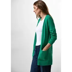 CECIL Damen B253785 Offener Cardigan - Malachite Green, XS - Strickjacke für Damen in Malachite Green, mit seitlichen Taschen und weicher Feinstrickqualität für höchsten Tragekomfort.