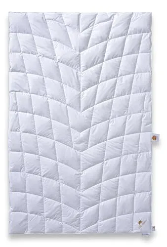 SCHLAFKÖNIG Sommerbettdecke 135 x 200 - Extra leicht und allergikerfreundlich - Bettdecken: Kuschelige Sommer Daunendecke aus 100% Daunen Klasse 1, atmungsaktiv und feuchtigkeitsregulierend für ein optimales Schlafklima.