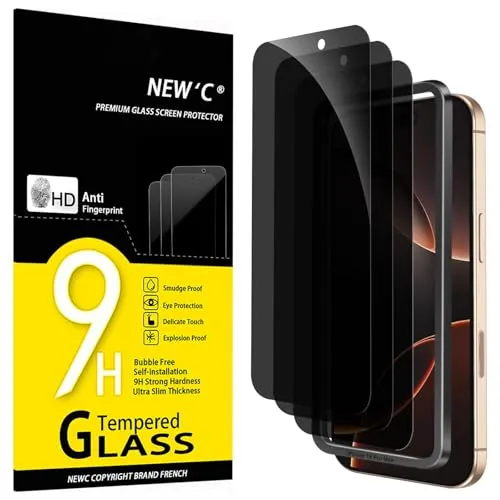 NEW'C 3 Stück, Sichtschutz für iPhone 17 Pro Max, iPhone 16 Pro Max für Panzerglas (6,9 Zoll), Blickschutzfolie Privacy screen mit Anti Spy-Verbesserter - Einfaches Installationswerkzeug enthalten