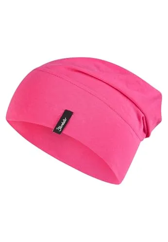 Sterntaler OCS Beanie uni – Lässige Slouch Beanie Mütze aus Singlejersey (Bio) – Mädchen Kopfbedeckung – variabel tragbar – Baby und Kinder Übergangsmütze – magenta, Größe 49