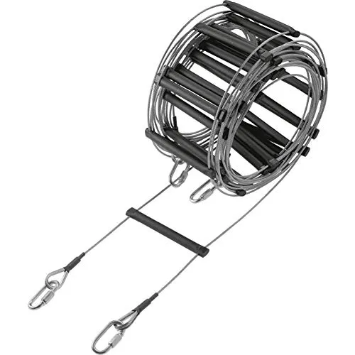 C.A.M.P. Cable Ladder 10m neutral - Hochwertige Seilleiter für Höhlenforscher, 10m lang mit robustem Edelstahl und 30 Aluminiumsprossen für maximale Sicherheit und Flexibilität.