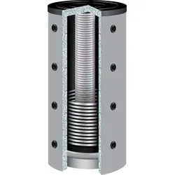 Liter TWL Hygienespeicher KER-2000, 1 Wärmetauscher 100mm Isolierung 2000