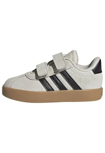 adidas Unisex Baby VL Court 3.0 Schuhe für Säuglinge, FTWR White/core Black/Alumina, 20 EU - Bequeme Klettverschluss-Schuhe für die Kleinsten, mit robustem Obermaterial und rutschfester Gummiaußensohle für sicheren Halt.