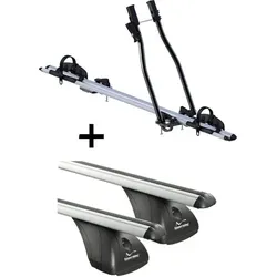 VDP Dachträger Set für Renault Captur 5 Türer ab 2013 - Dachgepäckträger Set mit hochwertigem Fahrradträger SAGITTAR, ideal für den sicheren Transport von Fahrrädern bis 15 kg. Einfache Montage und stabiler Halt für alle Fahrradtypen.