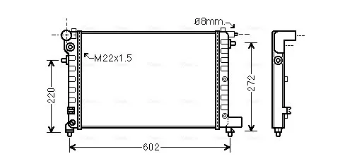 Ava Quality Cooling Kühler CNA2120 - Autoteile, effizienter Motorkühler für optimale Kühlleistung und Langlebigkeit.