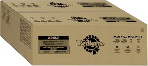 PEDIGREE DOGCARE Hundefutter Portionsbeutel Chunks in Soße Adult 84 x 100g