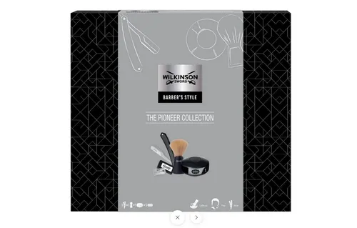 Wilkinson Rasierset Barber's Style - The Pioneer Collection - Rasur- & Bartpflege, hochwertiges 1-tlg. Set für eine präzise und komfortable Rasur im klassischen Stil.