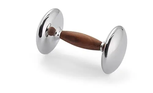 PHILIPPI Hantel 2 kg - Edelstahl & Holz - Elegante Studio Hantel aus handpoliertem Edelstahl und geöltem Rosenholz, perfekt für stilvolles Training im Büro oder zuhause. Ein ideales Fitness-Accessoire und Geschenk für Herren.
