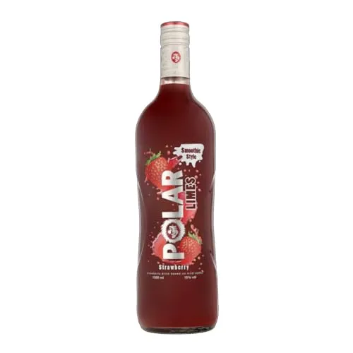 Polar Limes Strawberry Smoothie Style 15% Vol. 1l - Fruchtiger Likör mit cremigem Smoothie-Charakter und 15 % Vol. für unvergessliche Momente. Ideal für Cocktails, pur oder auf Eis – ein Genuss für jeden Anlass!