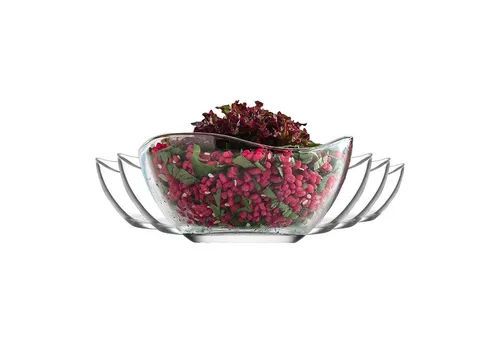 LAV Glas Dessertschalen 6er Set, 310ml - Elegante, stapelbare Schalen - Dessertschalen aus bleifreiem Glas, mikrowellen- und spülmaschinenfest. Vielseitig einsetzbar für Desserts, Obst und Snacks. Stabelbares Design für platzsparende Aufbewahrung.