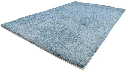 Teppich CARPET CITY "Softshine 2236" – Aquablau, 80x300cm - Kuscheliger Hochflor-Teppich aus 100% Micro-Polyester für ein wohnliches Ambiente. Pflegeleicht, strapazierfähig und zertifiziert. Ideal für Wohnzimmer, Schlafzimmer oder Flur.