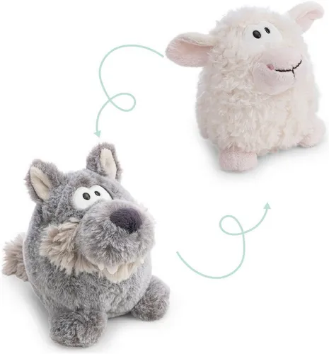 Nici Kuscheltier Let Me Out, Wolf mit Wendefunktion, 15cm, 2in1 Wendeplüschtier