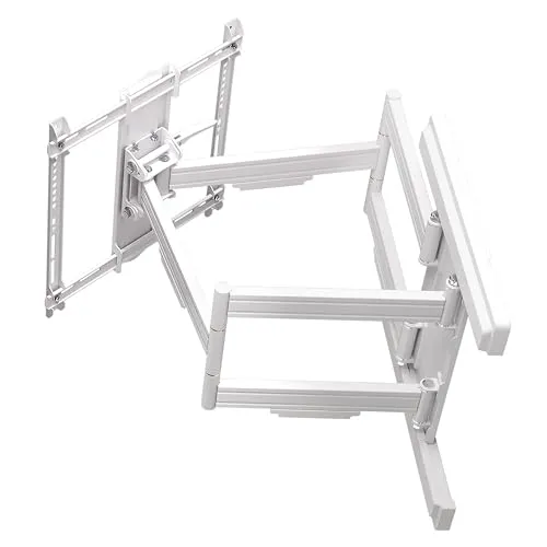 RICOO TV Wandhalterung S7544-W für 55-95 Zoll Fernseher - TV-Halterung für große TVs bis 70 kg, schwenkbar bis 120 Grad und neigbar für optimalen Blickwinkel. Universell für alle Marken und VESA-Normen geeignet.