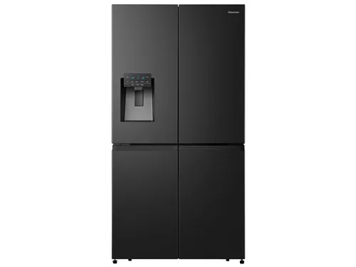 Hisense RQ760N4BFE French Door Kühl-Gefrier-Kombination - Kühlschrank mit Total No Frost für wartungsfreies Kühlvergnügen, My Fresh Choice-Fach für individuelle Temperatureinstellungen und integrierten Wasserspender.