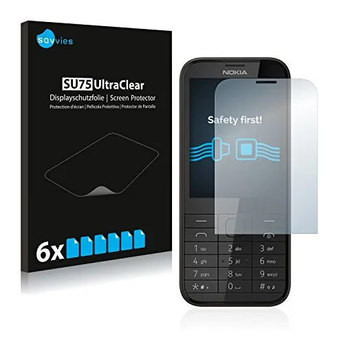 Savvies 6 Stück Schutzfolie für Nokia 225 Displayschutz-Folie Ultra-Transparent