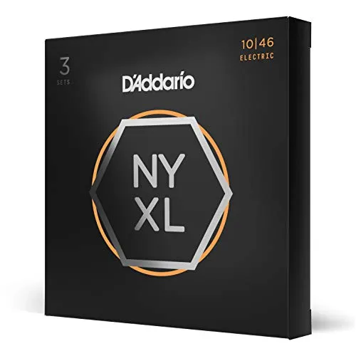 D'Addario NYXL1046-3P E-Gitarrensaiten - Zubehör für Gitarre & Bass, Regular Light Saiten für 6-Saiter E-Gitarre mit langlebigem NY Steel Kern für optimalen Klang und Spielgefühl.