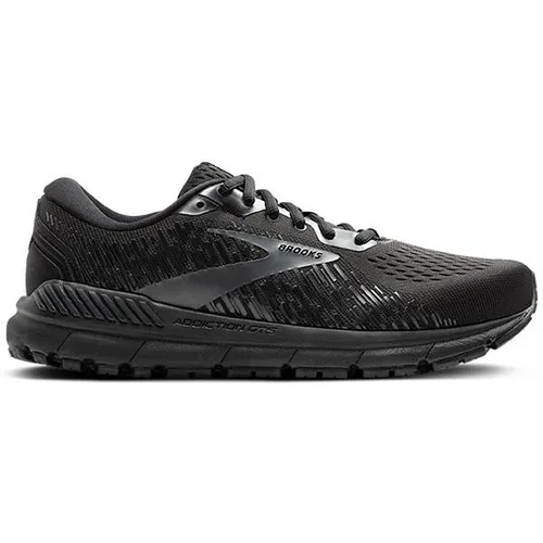 Brooks Herren Addiction GTS 15 - breite Passform (2E) in Schwarz 45.0 - Laufschuhe mit Extended Progressive Diagonal Rollbar für optimale Fußgewölbe-Unterstützung und BioMoGo DNA Dämpfung, die sich deinem Laufstil anpasst und Stöße reduziert.
