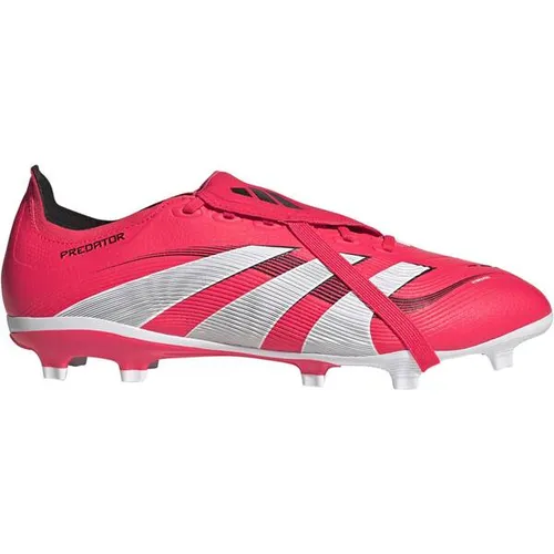 Adidas PREDATOR LEAGUE FT FG/MG - Rote Fußballschuhe für optimale Ballkontrolle - Fußballschuhe mit HybridFeel Obermaterial und Strikescale Gummilamellen für überragende Ballkontrolle. Ideal für verschiedene Untergründe dank der Controlplate FG/MG Außensohle.