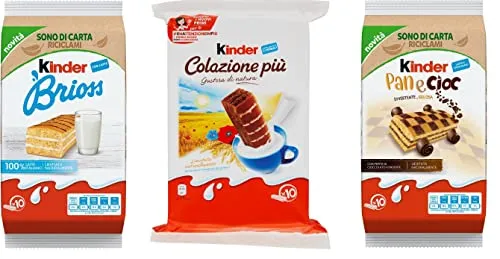 Testpaket Kinder Ferrero Brioss Colazione più Panecioc brioche snack 30 x 27gr