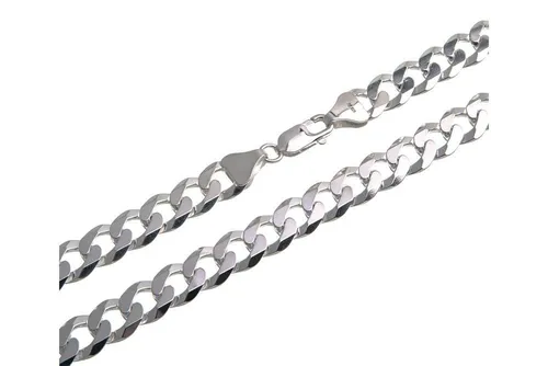 Silberketten-Store Panzerkette Silber 925 Herren 10mm - Hochwertige Herren Silberkette (925) mit hochglanzpolierter Oberfläche und Karabiner Verschluss - ideal als stilvolles Accessoire oder Geschenk