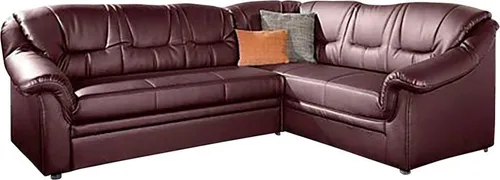 DOMO collection Ecksofa Montana - L-Form Sofa mit zeitloser Rückensteppung und bequemen Armlehnen, ideal für stilvolles Wohnen und Entspannen. Handgefertigt aus hochwertigem Kunstleder für Langlebigkeit und Komfort.