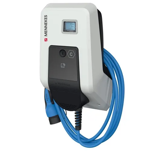 Mennekes 1385202MA Wallbox AMTRON® Professional PnC 22 C2 ativo - Wallbox für halböffentliche Bereiche, 22 kW Ladeleistung, eichrechtskonform mit Plug & Charge Funktion für einfachen Ladevorgang und umfassendes Lastmanagement.