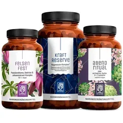 Abendruhe-Paket: Baldrian, Johanniskraut- & Magnesium-Komplex & GABA 274.8 g