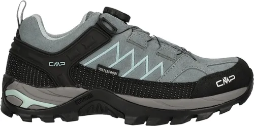 CMP Rigel Low WMN Fitgo Trekking Shoes WP mineral green - Damen Wanderschuhe - Leichte Low Cut Wanderschuhe, ideal für längere Trekkingtouren, mit robustem Leder-Obermaterial für besten Komfort und Halt.