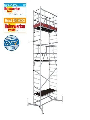 Krause Komplettgerüst MONTO ClimTec 7,0 m - Hochwertiges Arbeitsgerüst bis 7,0 m, ideal für Bau- und Renovierungsarbeiten, bietet optimale Sicherheit und Stabilität.