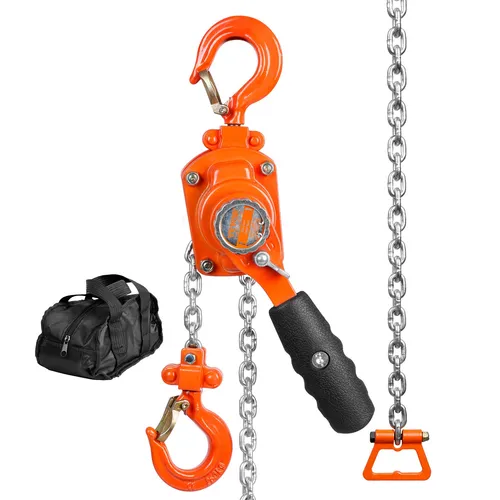 VEVOR Mini Hebelzug 0,25T - 3m Hubhöhe - Züge & Winden, kompakter Hebelzug mit 0,25 Tonnen Tragkraft und einer Hubhöhe von 3m, ideal für vielseitige Hebe- und Zuganwendungen.