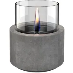 Lilly 12 MgO Concrete Tischfeuer - Dekokamin aus Betonkeramik, Ø 13 cm, mit sicherem Tenderfuel für bis zu 8 Stunden gemütliche Stimmung.