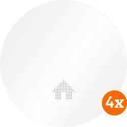 Elro FS4610 Rauchmelder 4er-Pack (10 Jahre Lebensdauer) - 4 besonders flache Rauchmelder mit langlebigen Lithium-Batterien. Diskretes Design, leises LED-Licht und lauter Alarm bei Rauch- oder Feuererkennung. Ideal für Sicherheit in jedem Raum.
