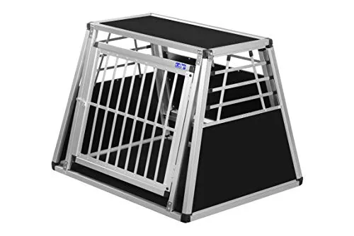 ALPUNA Transportbox N11 – Aluminium Hundebox 72×90×68 cm - Robuste Aluminium Hundebox für sicheren Transport im Auto. Mit Notausstieg für schnellen Zugriff und ca. 15 kg leicht – ideal für den täglichen Einsatz. Rutschfeste Bodenmatte für zusätzlichen Komfort.