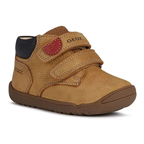 Geox Baby Jungen B Macchia Boy Erste Schritte - Biscuit, 23 EU - Lauflernschuhe für Jungen, entwickelt in Zusammenarbeit mit Podologen für optimale Flexibilität und einfachen Einstieg. Antibakterielle Innensohle und verstärkte Schuhspitze bieten besten Komfort.