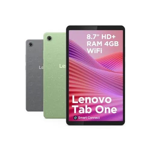 Lenovo Tab One Tablet 8.7" mit Folio Case - Kompaktes 8,7" Tablet mit klarem LCD-Display (1340 x 800), 4 GB RAM und 64 GB Speicher. Ideal für Multimedia und unterwegs. Inklusive schützendem Folio Case und modernem USB-C-Anschluss.