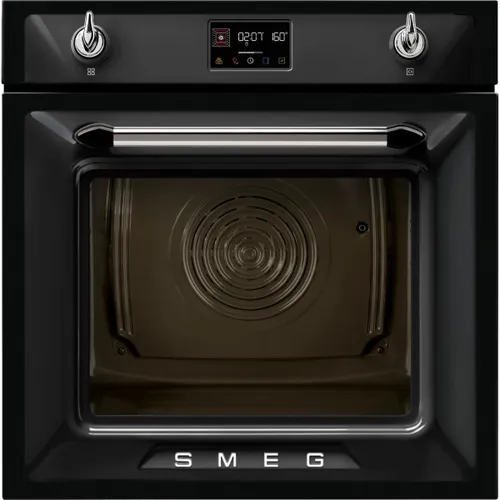 SMEG FOUR MULTIFONCTIONS PYROLYSE SOP6902S2PN - 68 Liter, Schwarz - Backofen mit 68 Litern Volumen, kombiniert Umluft und Dampf für optimale Ergebnisse. Pyrolyse-Reinigung und Kalttür für sichere Nutzung.