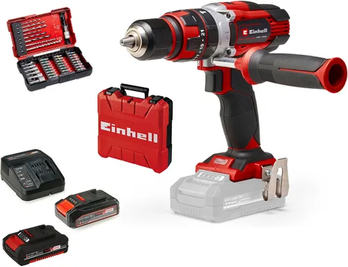 Einhell Akku-Schlagbohrschrauber TE-CD 18/48 Li-i Kit - flexibel & kraftvoll - Der Einhell Akku-Schlagbohrschrauber TE-CD 18/48 Li-i Kit bietet höchste Flexibilität ohne Kabel. Mit Schlagbohrfunktion und ergonomischem Design ist er ideal für vielseitige Anwendungen in Heim und Werkstatt.
