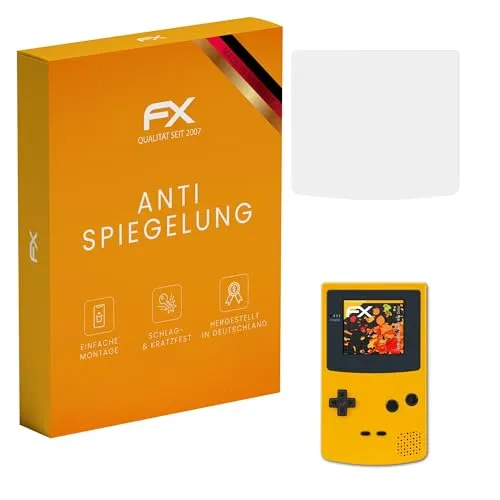 atFoliX Displayfolie kompatibel mit Nintendo Game Boy Color Schutzfolie, entspiegelnde und stoßdämpfende FX Folie (3X)