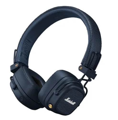 Marshall Major V Midnight Blue - Kabellose BT-Kopfhörer - Stylische kabellose Kopfhörer in Granat mit vielseitiger Konnektivität. Ideal für Musikliebhaber, die Wert auf Design und Klangqualität legen.