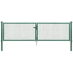 Wellengitter-Doppeltor ALBERTS 400,4 x 125 cm - Gartenzäune, inklusive stabilen Pfosten und wetterfestem Design für langlebige Nutzung im Garten.