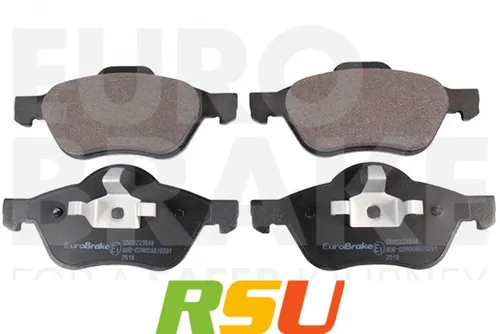 EUROBRAKE Bremsbeläge Satz Vorderachse für Renault Clio & Grand Laguna - Bremsbelagsatz für Vorderachse, inkl. Anti-Quietsch-Blech, für sicheren Bremskomfort und Langlebigkeit.