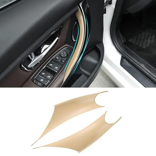 TTCR-II 2PCS Türgriff Innen Kompatibel Mit Türgriffe BMW 3er 4er F30/F31/F34/F80 320i,328i,330i,335i & F32/F33/F36 428i,435i,Türgriffabdeckungen für die Fahrerseite und die Beifahrertür(Beige)