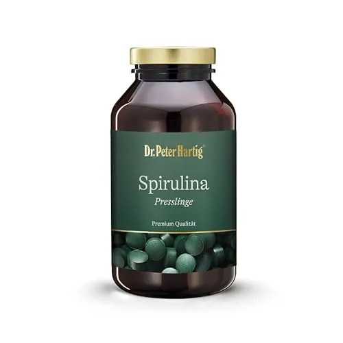 Dr. Peter Hartig Spirulina Premium - Hochwertiges Mikroalgenpulver - Mikroalgen Superfood mit über 4000 natürlichen Nährstoffen, ideal für gesundheitsbewusste Menschen. Vegan und in praktischen Presslingen erhältlich.