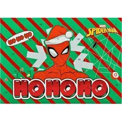 Spider-Man - Adventskalender - Ho Ho Ho - Adventskalender für kreative Köpfe, gefüllt mit 24 Überraschungen wie Mini Stempeln, Puzzles und Stickern im Spider-Man Design. Perfekt für Kinder ab 3 Jahren!